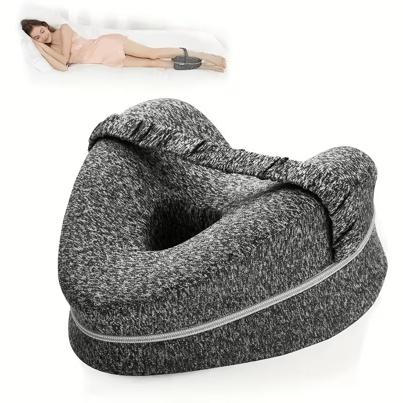 Knee Pillow Designed for Side Sleepers - Support Cushion with a Washable Cover,