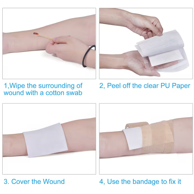 Calcium Alginate Wound Dressing Pads, 4x4 inch, 10x10cm, Non-Stick Padding, Medical Wound Dressings