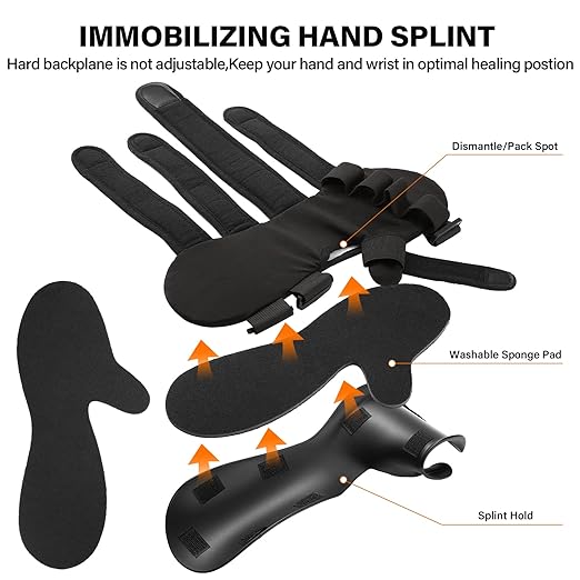 Stroke Resting Hand Splint Right&Left Resting Hand Splint with Finger Separator