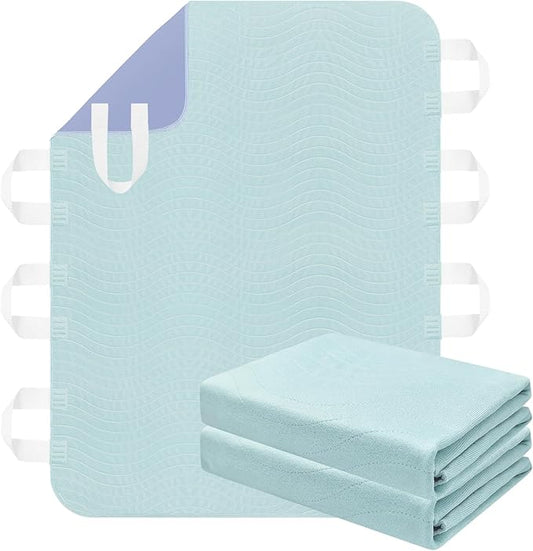 36×52 Inch Bed Pads for Incontinence Washable Positioning Bed Pad with 8 Handles