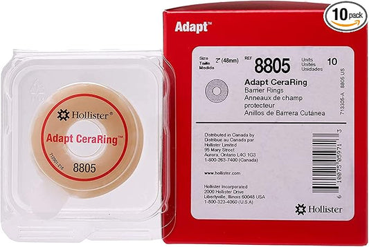 Hollister 8805 Adapt 4” Wide Flat CeraRing Barrier Rings, 2” Thickness, 10 Pack