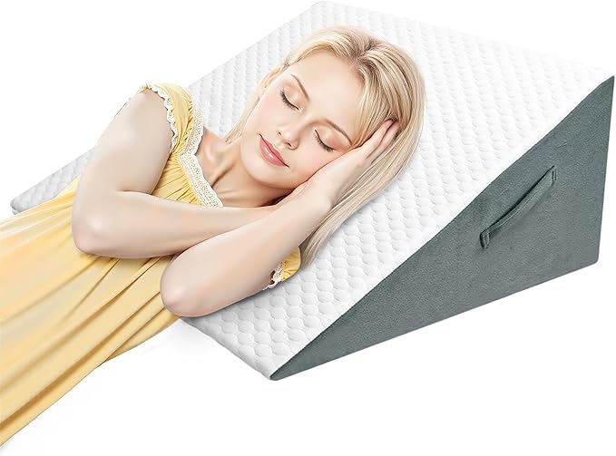 Elevated Triangle/wedge Pillow for Acid Reflux and Back Pain Relief, Post Surgery, Snoring, Back Support