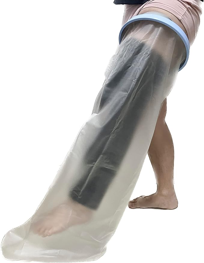 Adult Leg Cast Cover for Shower Waterproof Full Leg Shower Protector, Watertight to Keep Dry for Broken Leg Cast, Knee Replacement Surgery and Wound(Length: 40.5")