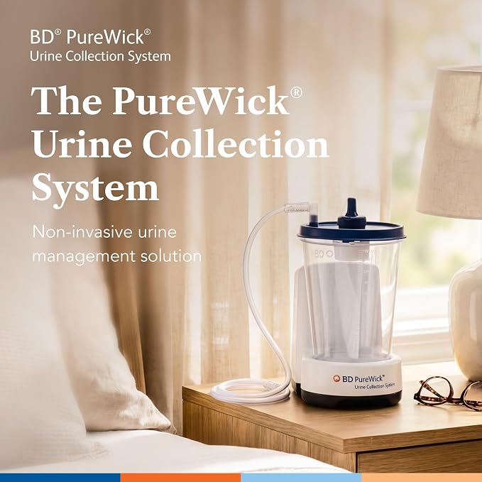 PureWick Urine Collection System - Non-Invasive Urine Management Device for Home Use - Corded Suction System