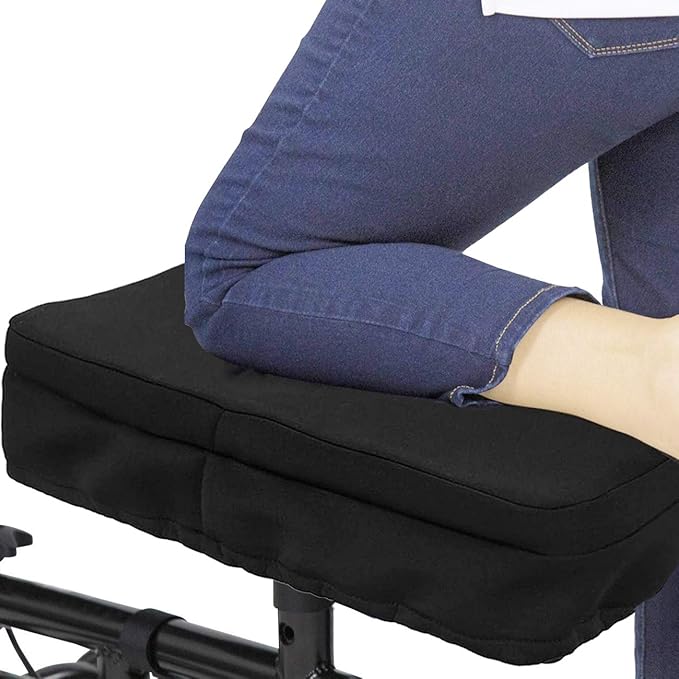 Knee Walker Pad Cover - Padded Memory Foam Accessory for Knee Scooter and Roller, Improves Leg Cart Comfort