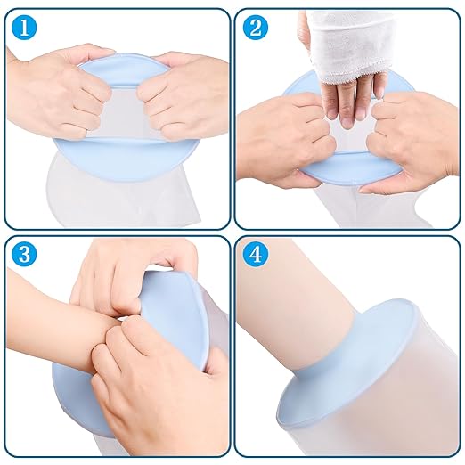 Waterproof PICC Line Shower Cover PICC Line Covers for Upper Arm Elbow Reusable IV PICC Line Sleeve Protector for Broken Wound