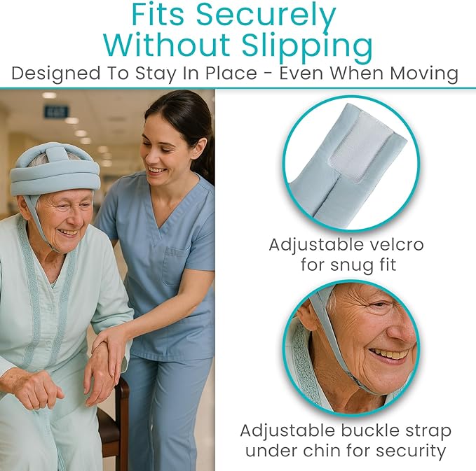Head Protection for Adults - Soft Helmet for Special Needs, Elderly, Epilepsy, Seizures & Blackouts - Padded Fall Protector