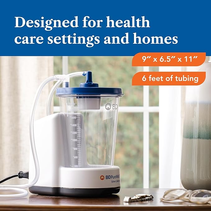 PureWick Urine Collection System - Non-Invasive Urine Management Device for Home Use - Corded Suction System