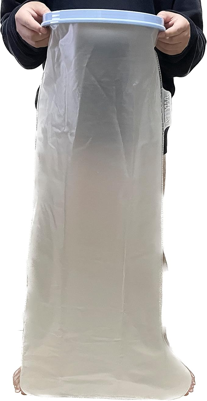 Adult Leg Cast Cover for Shower Waterproof Full Leg Shower Protector, Watertight to Keep Dry for Broken Leg Cast, Knee Replacement Surgery and Wound(Length: 40.5")