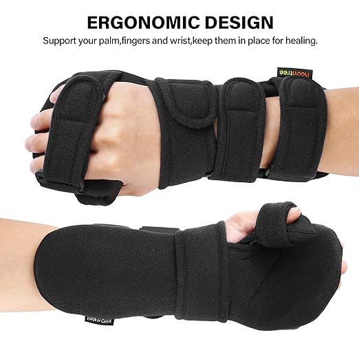 Stroke Resting Hand Splint Right&Left Resting Hand Splint with Finger Separator