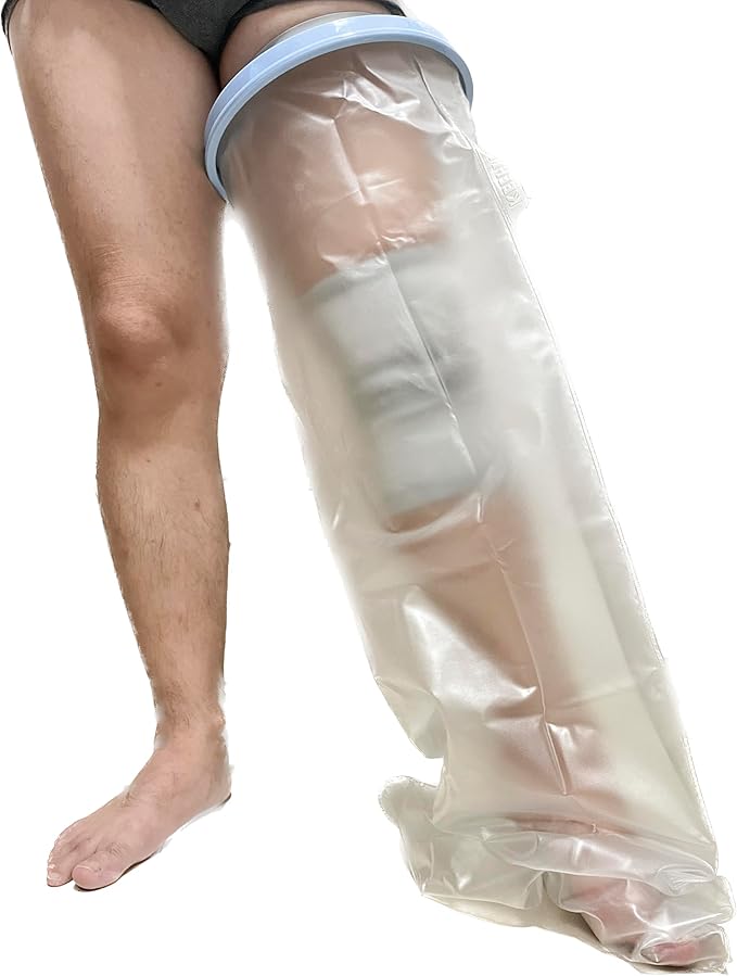 Adult Leg Cast Cover for Shower Waterproof Full Leg Shower Protector, Watertight to Keep Dry for Broken Leg Cast, Knee Replacement Surgery and Wound(Length: 40.5")
