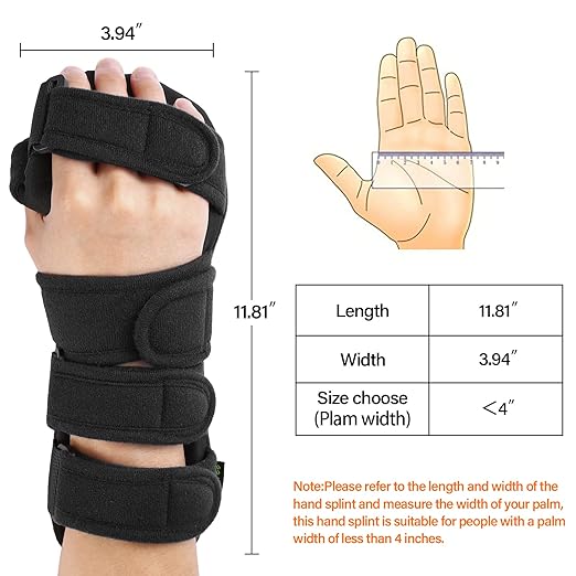 Stroke Resting Hand Splint Right&Left Resting Hand Splint with Finger Separator