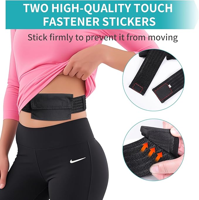 Peritoneal Dialysis Belt, Breathable Mesh PD Catheter Fixation Belt, Used for Safe Gastric and Abdominal Feeding of Peg, G, J Tubes for Male and Female Adult Patients, with Storage Bag (Black,S)