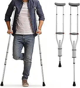 Universal Aluminum Crutch with Accessories