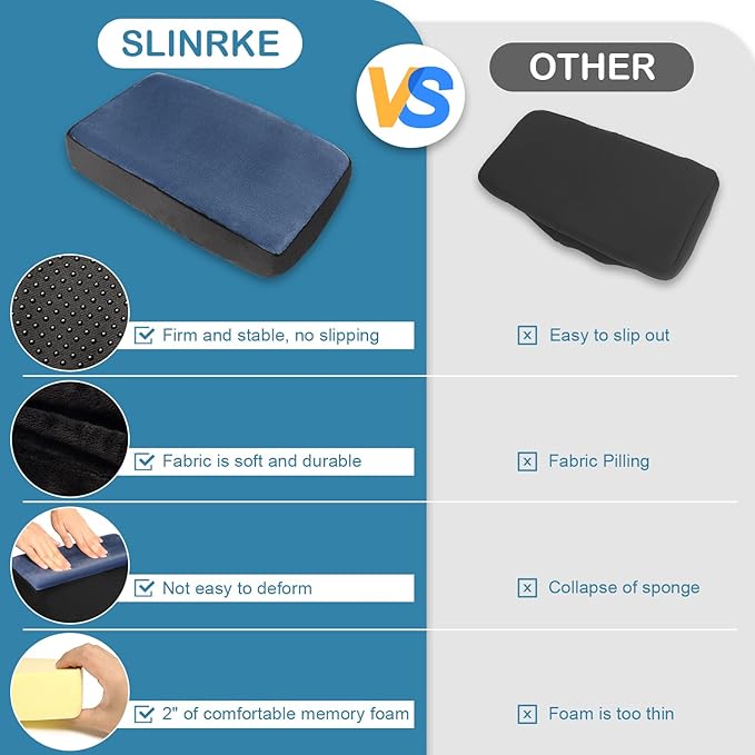 Knee Scooter Cushion Cover - Soft and Comfortable Knee Scooter Pad with Removable 2'' Thick Memory Foam Cushion