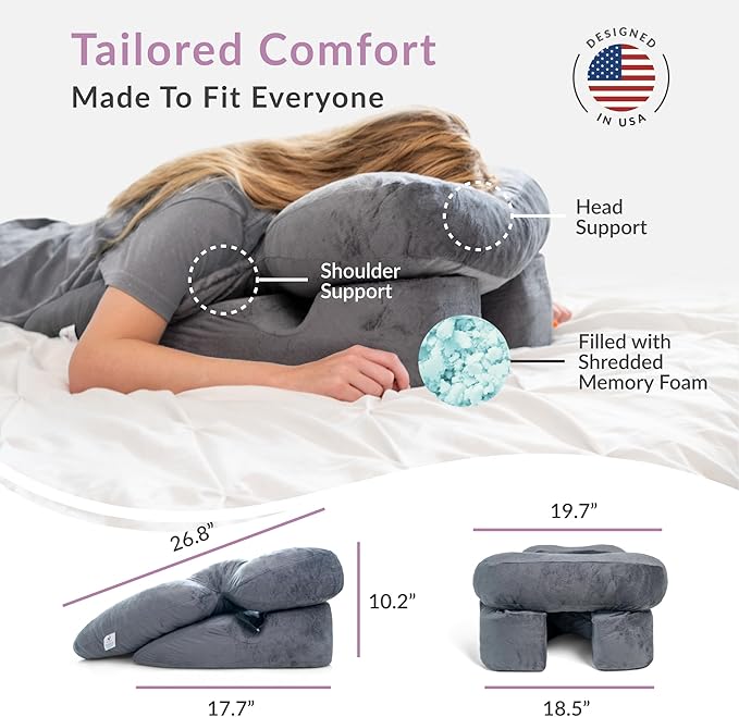 Adjustable Face down pillow for Eye Surgery & BBL Recovery with Gel Pack