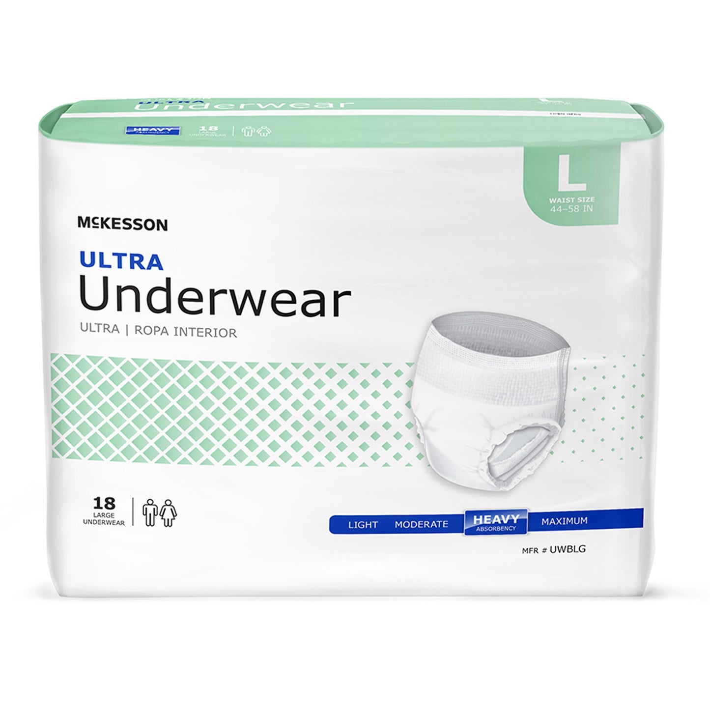 Absorbent Underwear McKesson Ultra Pull On with Tear Away Seams Adult Large Unisex Disposable Heavy Absorbency