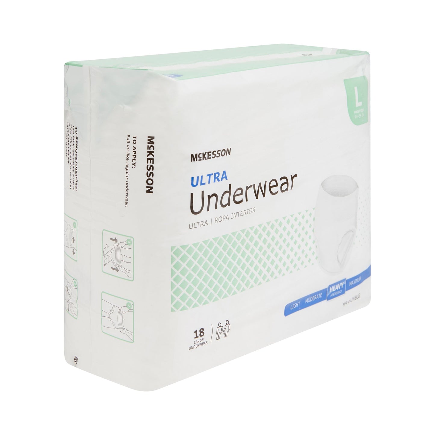 Absorbent Underwear McKesson Ultra Pull On with Tear Away Seams Adult Large Unisex Disposable Heavy Absorbency