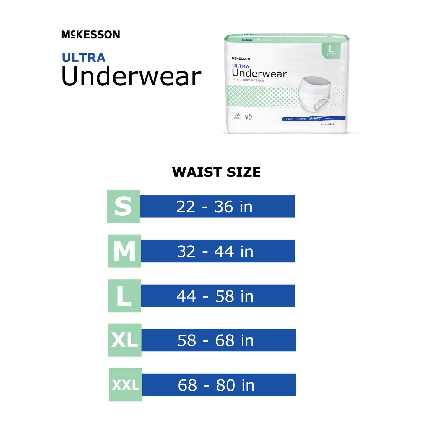 Absorbent Underwear McKesson Ultra Pull On with Tear Away Seams Adult X-Large Unisex Disposable Heavy Absorbency