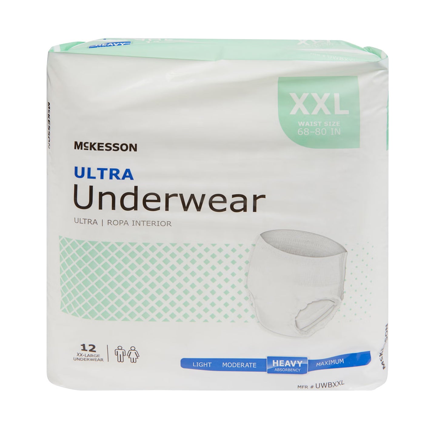 Absorbent Underwear McKesson Ultra Pull On with Tear Away Seams Adult 2X-Large Unisex Disposable Heavy Absorbency