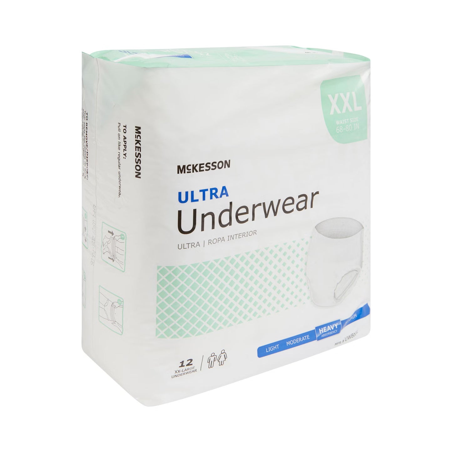 Absorbent Underwear McKesson Ultra Pull On with Tear Away Seams Adult 2X-Large Unisex Disposable Heavy Absorbency