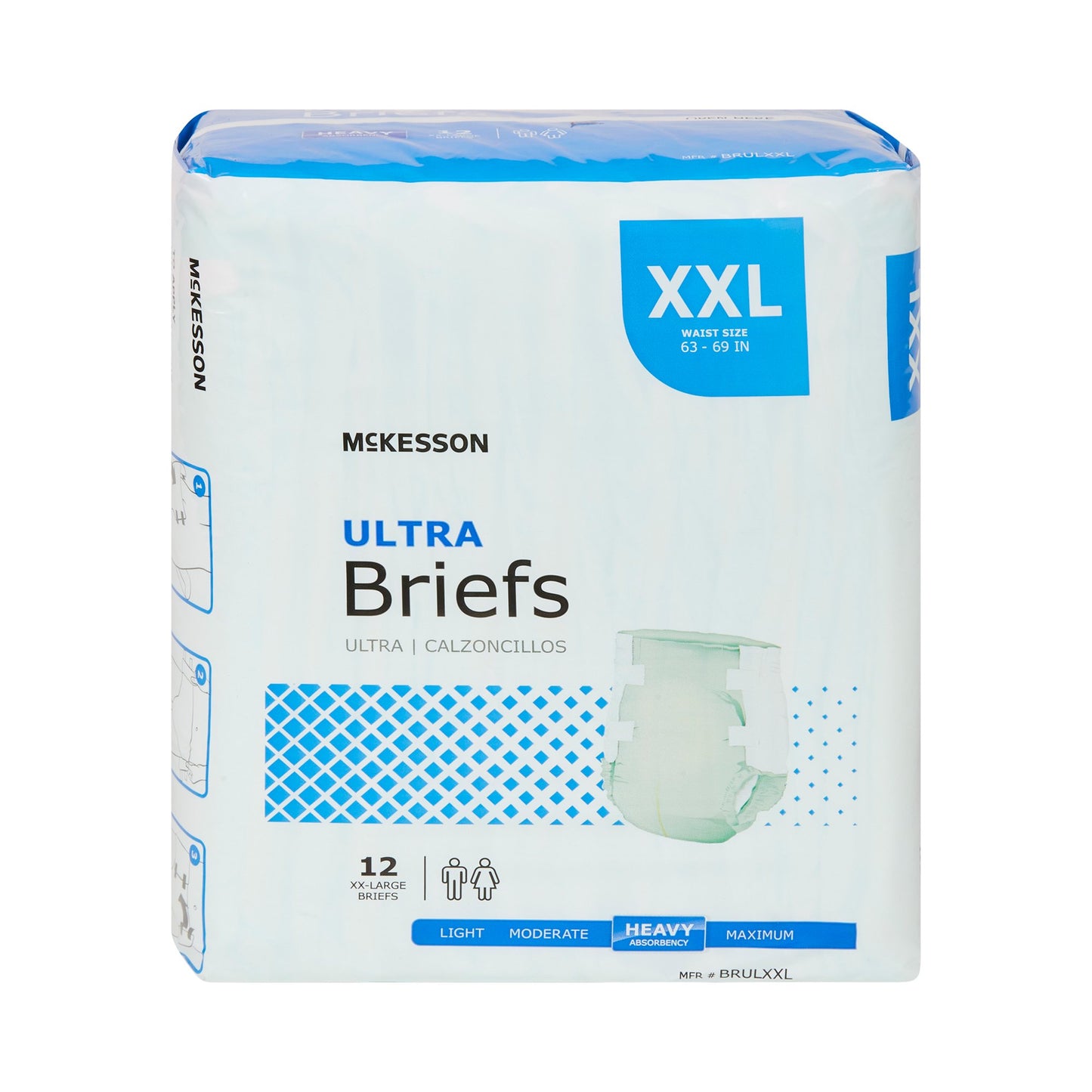 Incontinence Brief McKesson Ultra Adult 2X-Large Unisex Disposable Heavy Absorbency