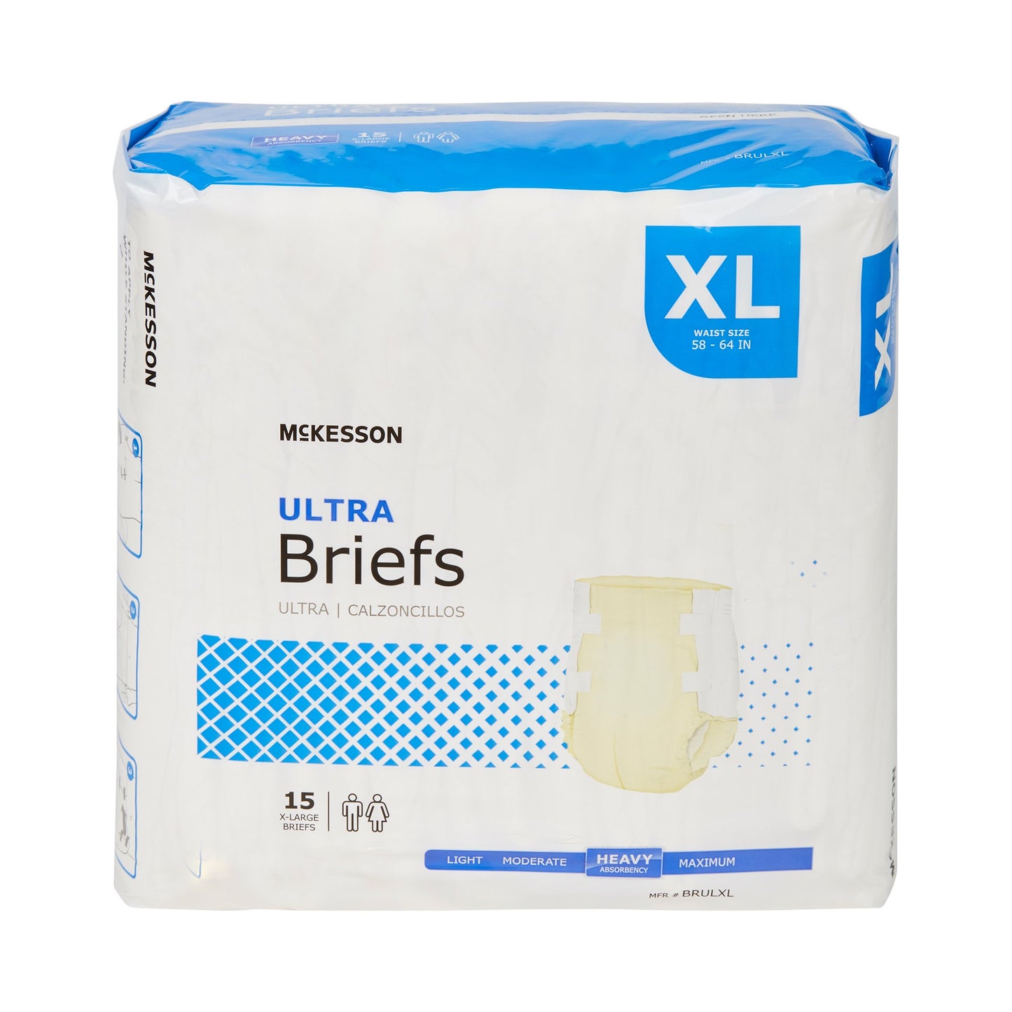 Incontinence Brief McKesson Ultra Adult X-Large Unisex Disposable Heavy Absorbency