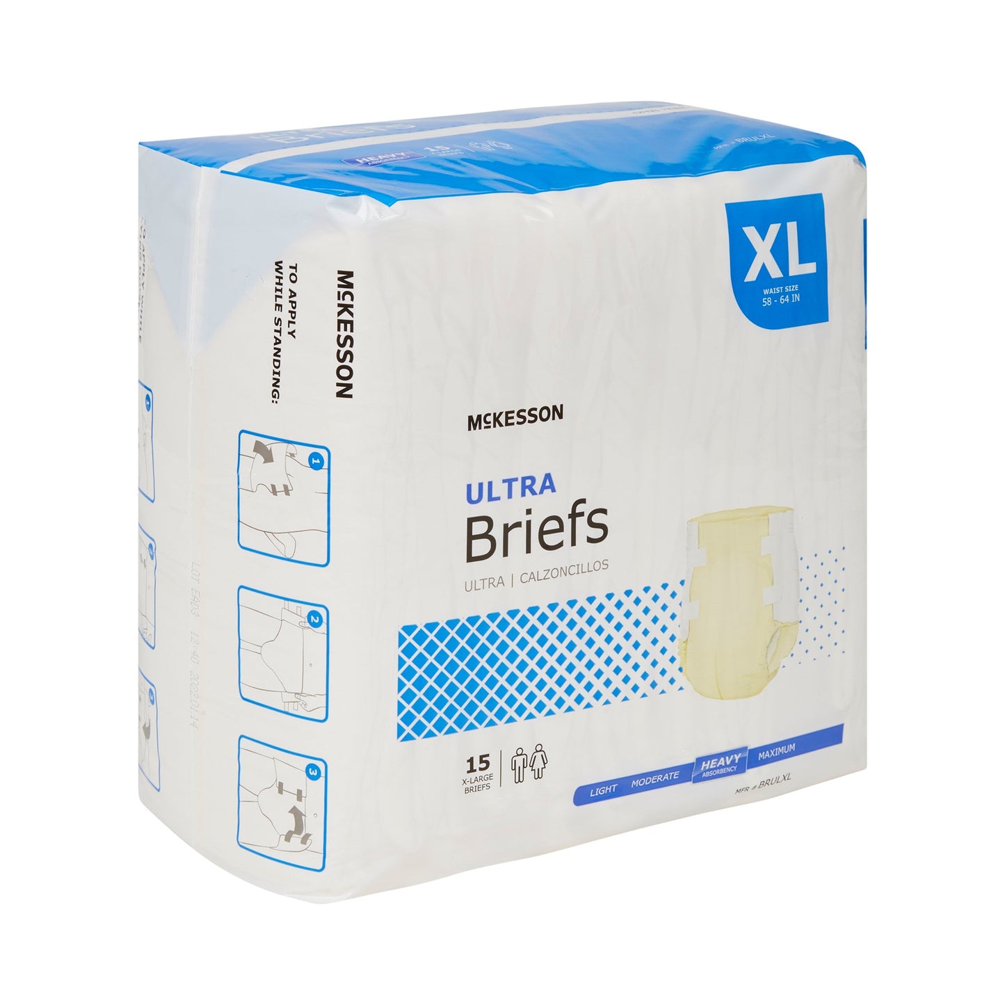 Incontinence Brief McKesson Ultra Adult X-Large Unisex Disposable Heavy Absorbency