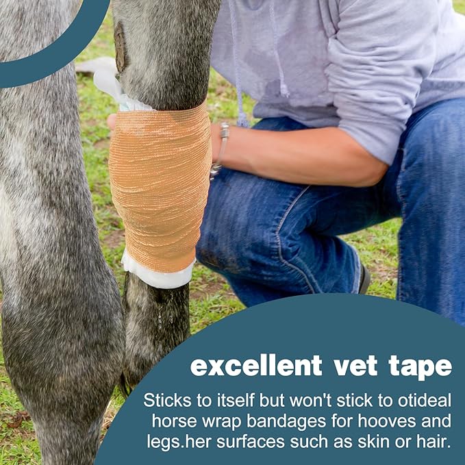 Self Adhesive Bandage Wrap, 3" X 5 Yards Elastic Cohesive Bandage Wrap, Ankle Tape, Tattoo Grip Tape