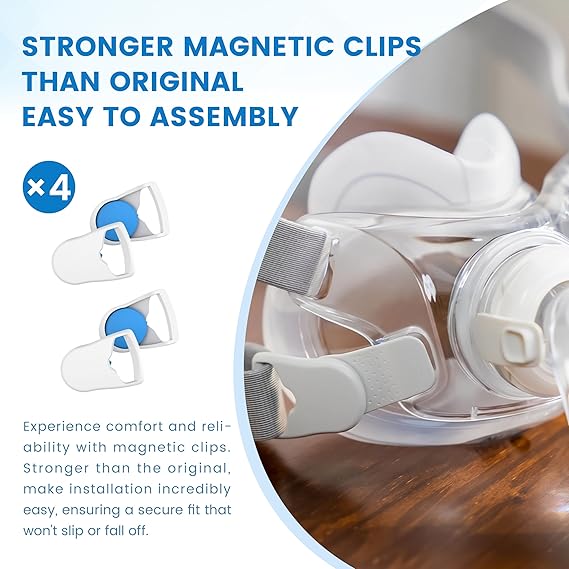 F30 Large Size Replacement Headgear Straps with Magnetic clips Included