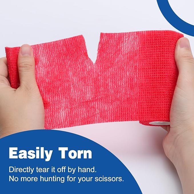 Self Adhesive Bandage Wrap, 4" X 5 Yards Elastic Cohesive Bandage Wrap, Color Athletic Tape, Tattoo Grip Tape Wrap, Vet Wrap, Ankle Tape