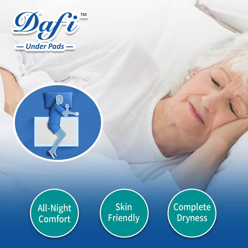 DAFI 30"x 36" Disposable Bed Pads, Extra Large Adult Incontinence Underpads, Effective Odor Control Pee Pads, Chucks Pads, 10-200 Pcs Super Absorbent Protection for Elderly, Adults