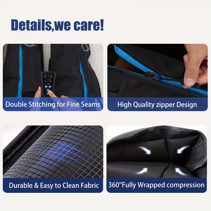 2 Pics Air Compression Leg Massage, Professional Sequential Device For Massage Equipment, Foot And Leg Boots Massager System With Dynamic Compression Technology, Kneading Squeeze Deep Relaxation,