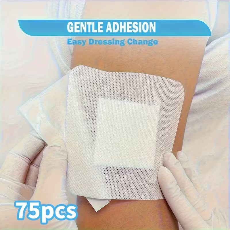 75pcs Of Self-adhesive Transparent Edge Bandage Patches, Breathable Leak-proof Dressing Tapes for Wound Care, Adhesive Dressings, Transparent Adhesive Tapes And Breathable Fabrics