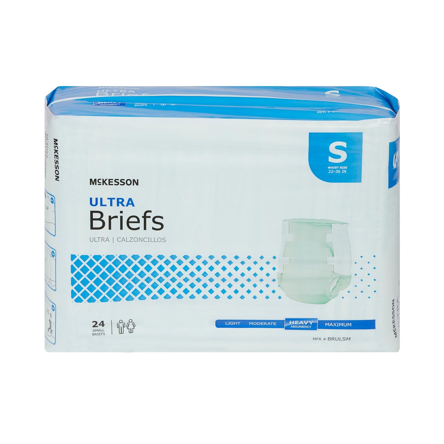 Incontinence Brief McKesson Ultra Adult Small Unisex Disposable Heavy Absorbency