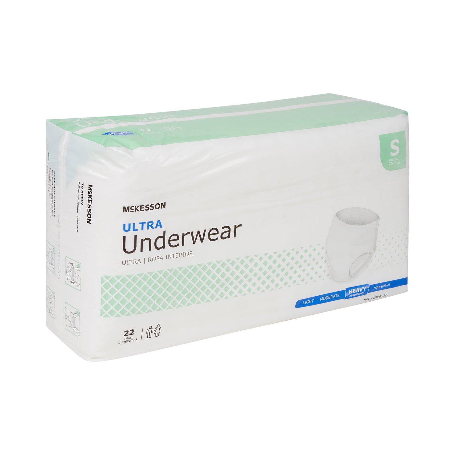 Absorbent Underwear McKesson Ultra Pull On with Tear Away Seams Adult Small Unisex Disposable Heavy Absorbency