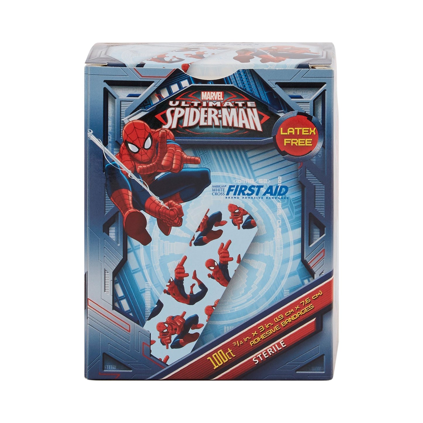 BANDAGE ADH SPIDERMAN 3/4X3 (100 BAND-AIDS)