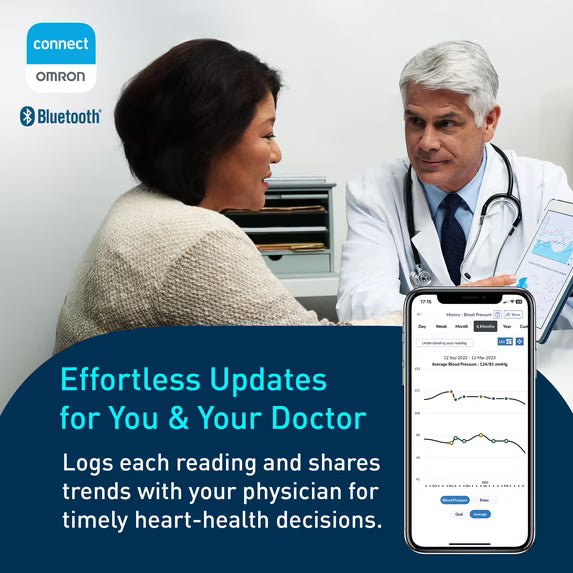 OMRON 5 Series Upper Arm Blood Pressure Monitor and Arm Cuff for Home Use