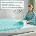 BDEUS 2 inch Gel Cooling Memory Foam Mattress Topper, Memory Foam Egg Crate Mattress Topper, Twin Size