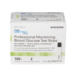 Blood Glucose Test Strips McKesson TRUE METRIX® PRO 100 Strips per Pack