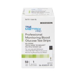 Blood Glucose Test Strips McKesson TRUE METRIX® PRO 50 Strips per Pack