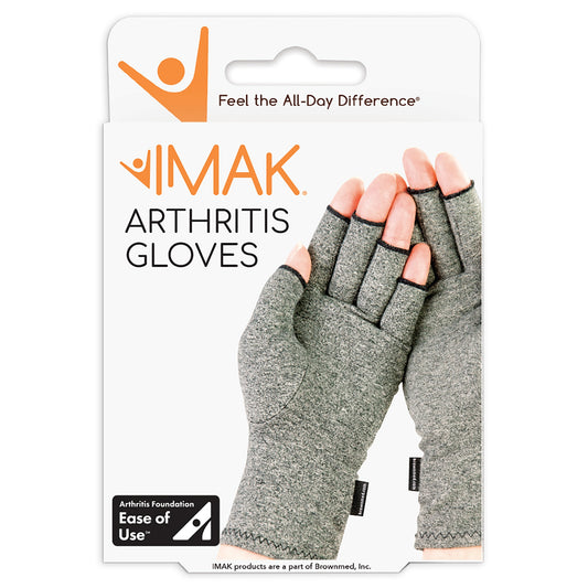 Arthritis Glove IMAK® Compression Open Finger Medium Over-the-Wrist Length Hand Specific Pair