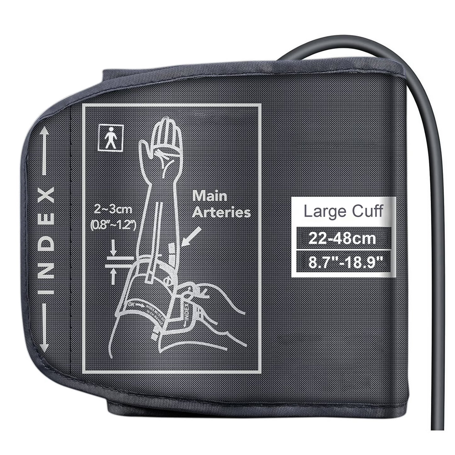 Large Blood Pressure Cuff, Replacement Large Cuff Compatible with Omron BP for 9"-19" Inches(22-48cm) Big Arm