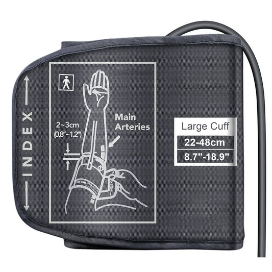Large Blood Pressure Cuff, Replacement Large Cuff Compatible with Omron BP for 9"-19" Inches(22-48cm) Big Arm