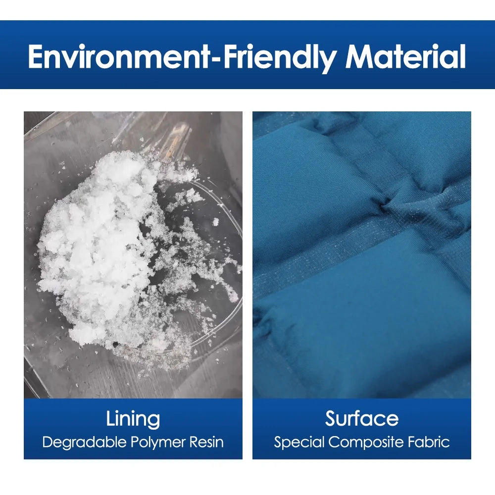 13x22 Inch Large Reusable Knee Ice Pack for Muscle Fatigue Knee, Leg, Neck, Shoulder, Hip and Back Cold Packs, Heat & Cold Compress Wrap, Ice Pack for Back and Leg