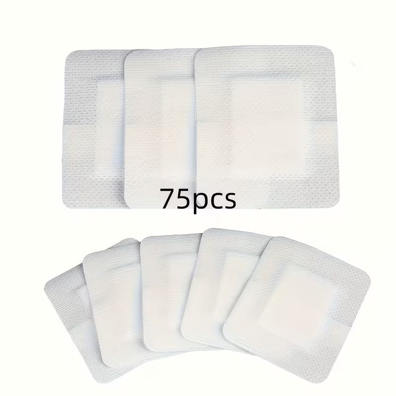 75pcs Of Self-adhesive Transparent Edge Bandage Patches, Breathable Leak-proof Dressing Tapes for Wound Care, Adhesive Dressings, Transparent Adhesive Tapes And Breathable Fabrics