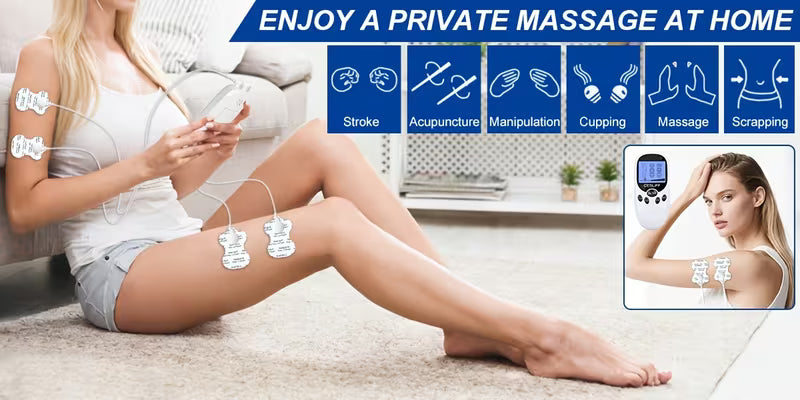 CESLIFF TENS + EMS Dual Channel Muscle Relief Pulse Massager
