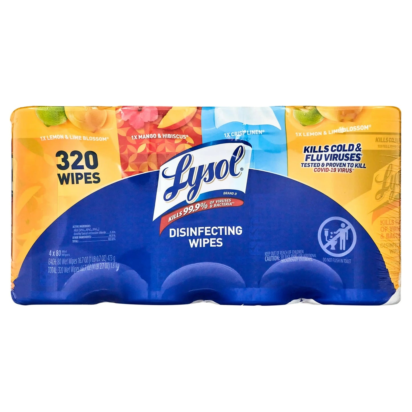 Lysol® Disinfectant Wipes Bundle, Multi-Surface Antibacterial Cleaning Wipes, For Disinfecting & Cleaning, 320 count