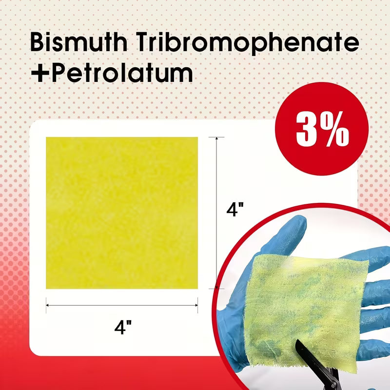 4"x4" Xeroform Petrolatum Gauze Dressing, 25 Individual Packs, Non-Adherent Wound