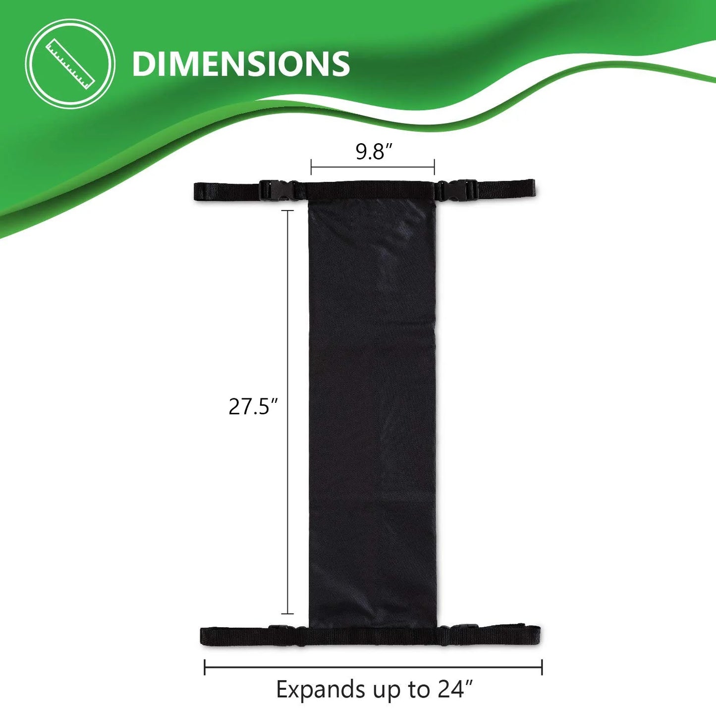 Oxygen Tank Holder for Wheelchair - E Cylinder Transport Bag Adjustable Straps Easy to Clean, Heavy Duty, Waterproof Standard Wheelchair size